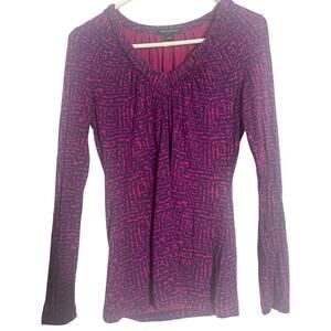 Banana Republic Textured V-Neck Long Sleeve Top | Size Small